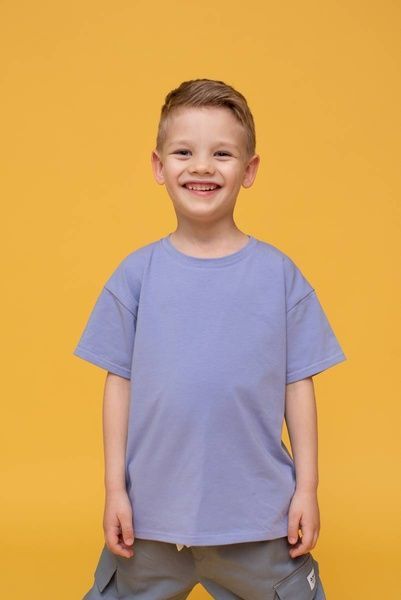 Детская футболка Для мальчика, нашивка Lila, 4-5 лет 1499 фото