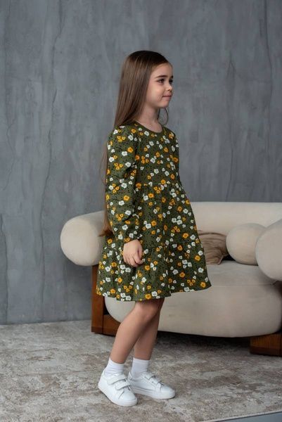 Плаття Print Темний Хакі 953 фото