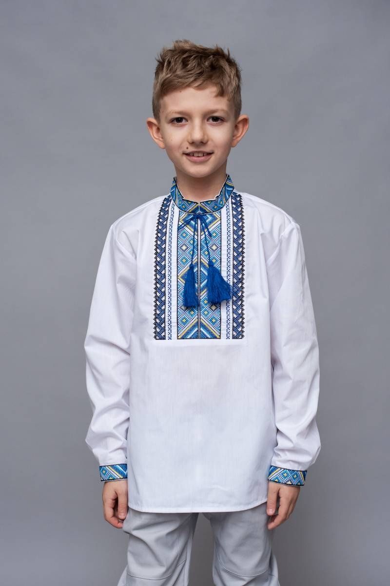 Підліткова вишиванка для хлопчика Темний колосок 5534 фото