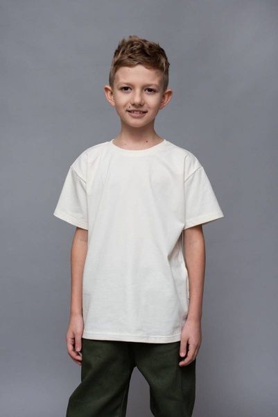 Футболки детские Для мальчика Молочный цвет 9-10 лет 1704 фото