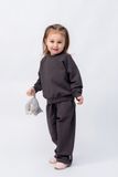 Детский костюм для девочки Серо-коричневый 4-5 лет 1825 фото