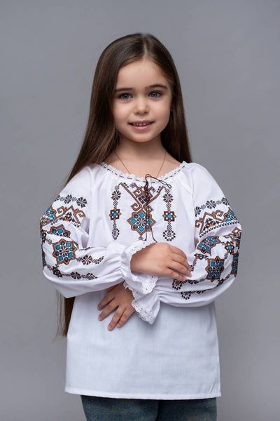 Вишиванка Корич Бірюзовий Р 5502 фото